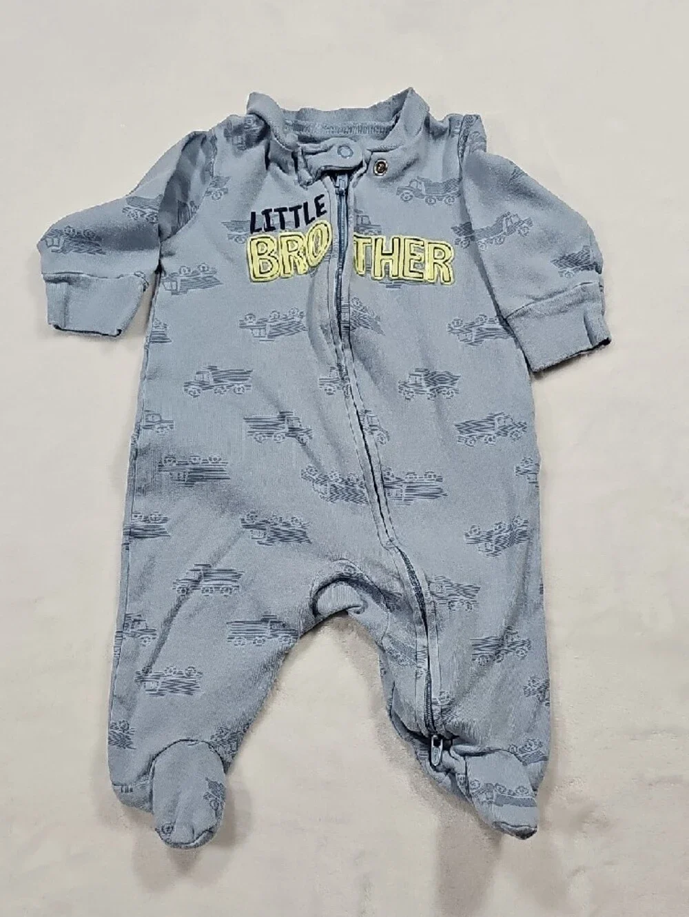 Lot Of 3 Carter's Little Brother Sleepers Size 0-3 Months